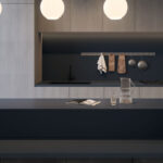 Caesarstone Porcelain 130 Darma Black kitchen
