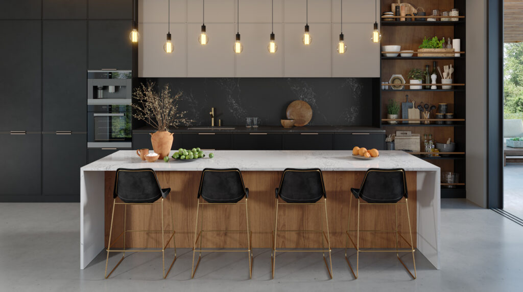 Caesarstone 5151 Empira White Kitchen
