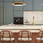 Caesarstone 5132 Celestial Sky Eclectic Kitchen 