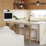 Caesarstone Porcelain 902 Carrari Blanco kitchen