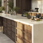 Caesarstone Porcelain 915 Almond Stone kitchen