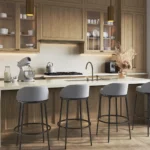 Caesarstone ICON 8250_Andes_Trail modern one-wall kitchen with island