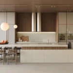 Caesarstone ICON 8250_Andes_Trail modern one-wall kitchen with island
